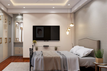 Compact Sized Modern Theme Master Bedroom